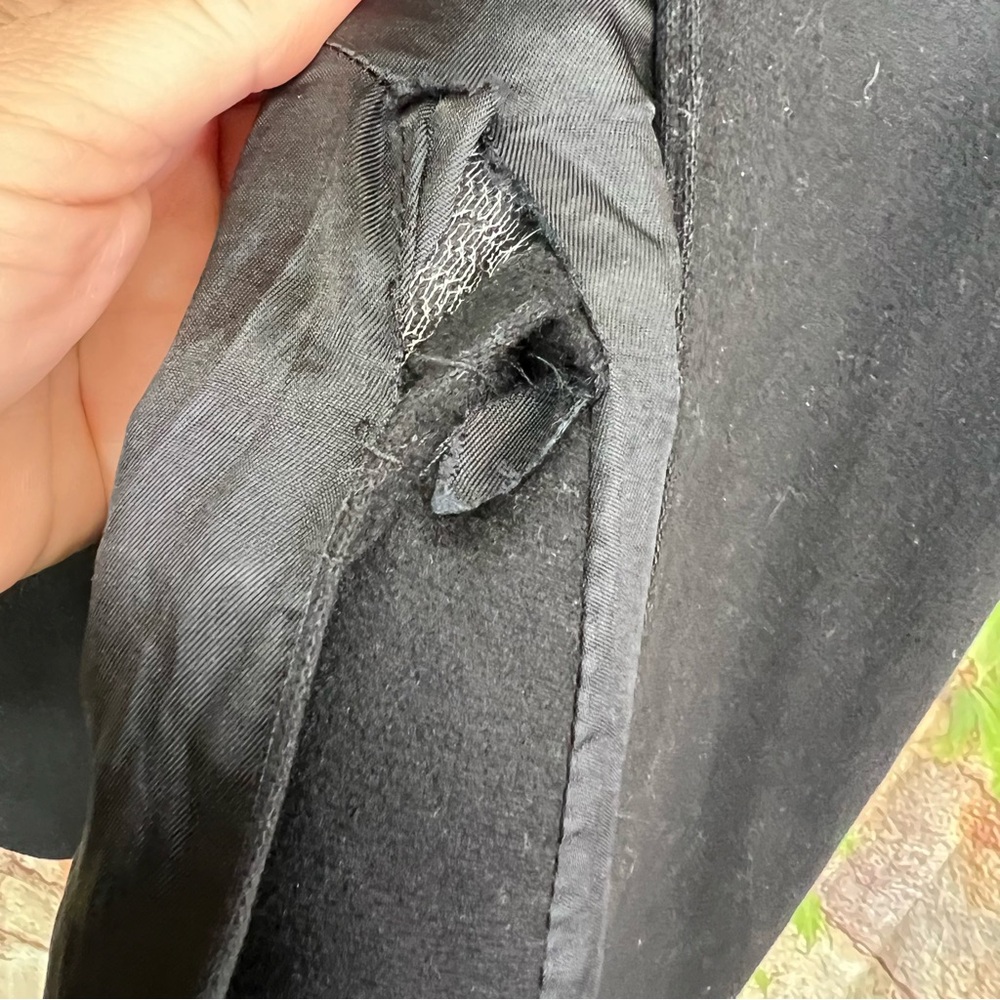 FLEURETTE Mid-Length Black Loro Piana Wool Top Coat, 10 - Picture 13 of 15